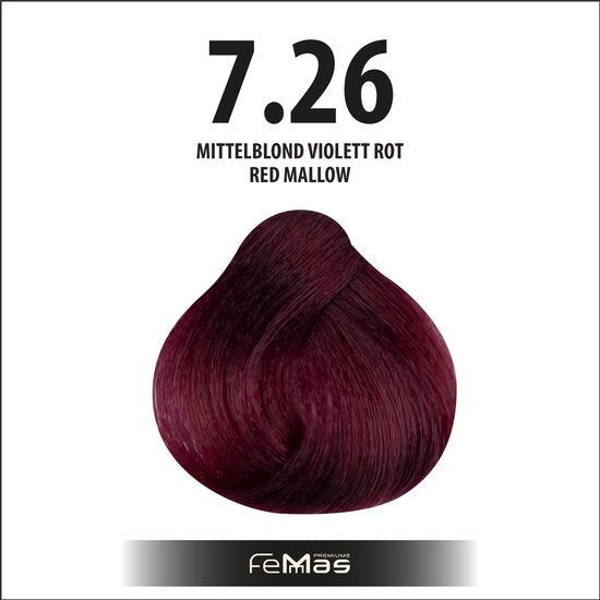 Femmas (7.26) - Haarverf - Middenblond Paars Rood - 100ml