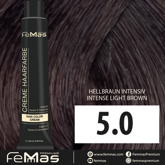 Femmas (5.0) - Haarverf - Intensief Lichtbruin - 100ml