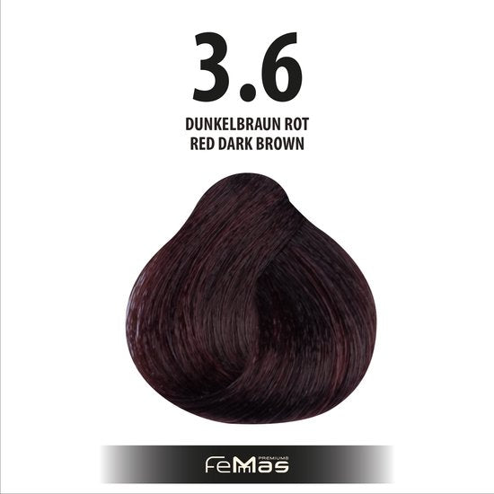 Femmas (3.6) - Haarverf - Donkerbruin Rood - 100ml