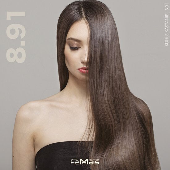Femmas (8.91) - Haarverf - Lichtblond Koel Kastanje - 100ml