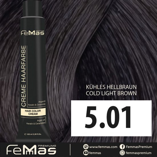 Femmas (5.01) - Haarverf - Koel Lichtbruin - 100ml
