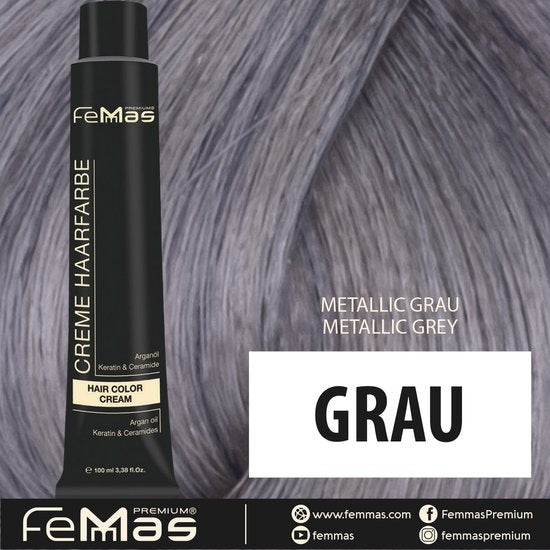 Femmas (Grijs) - Haarverf - Metallic - 100ml