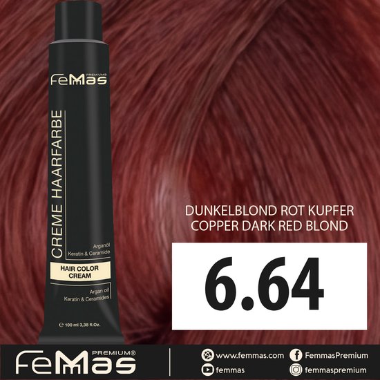 Femmas (6.64) - Haarverf - Koperrood Donkerblond - 100ml