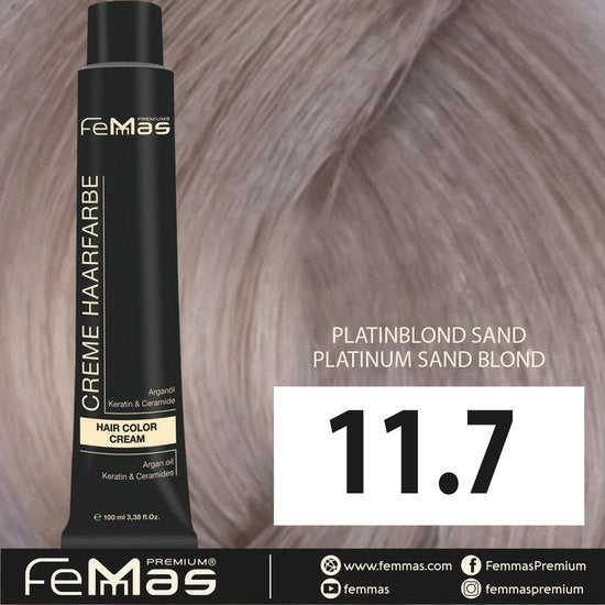 Femmas (11.7) - Haarverf - Platinablond Zand - 100ml
