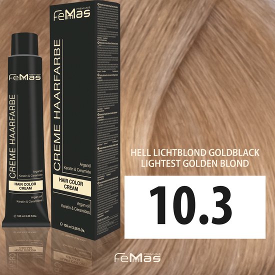 Femmas (10.3) - Haarverf - Licht Licht Blond Goud - 100ml