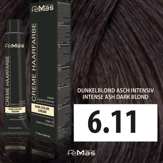 Femmas (6.11) - Haarverf - Intensieve donkere asblonde - 100ml
