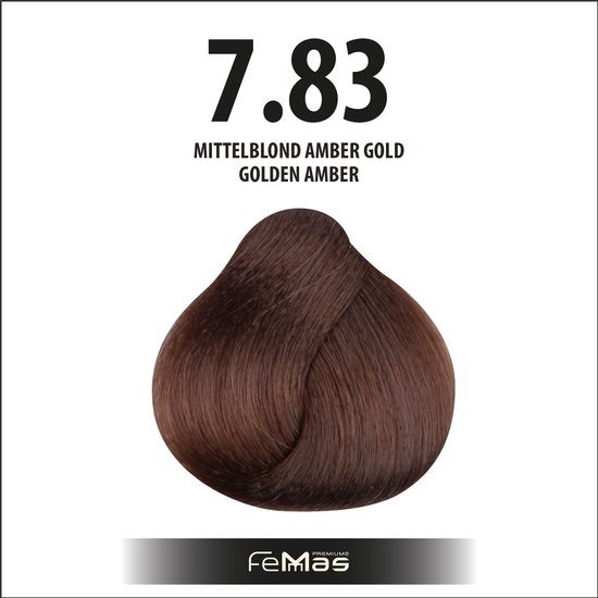 Femmas (7.83) -Haarverf - Middenblond Amber Goud - 100ml