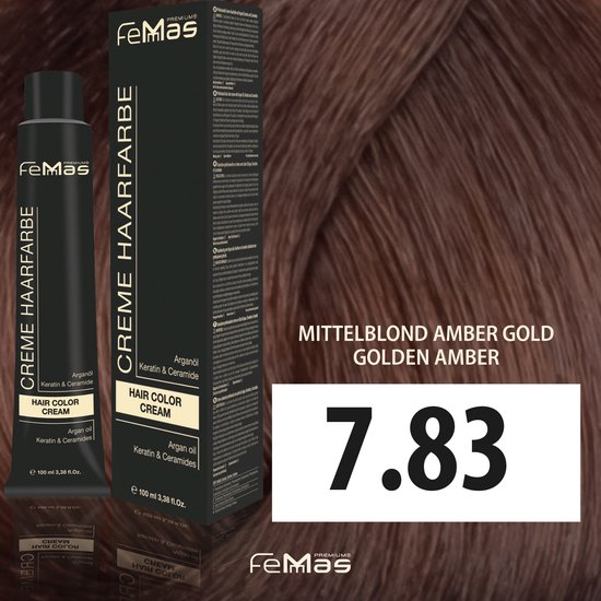 Femmas (7.83) -Haarverf - Middenblond Amber Goud - 100ml