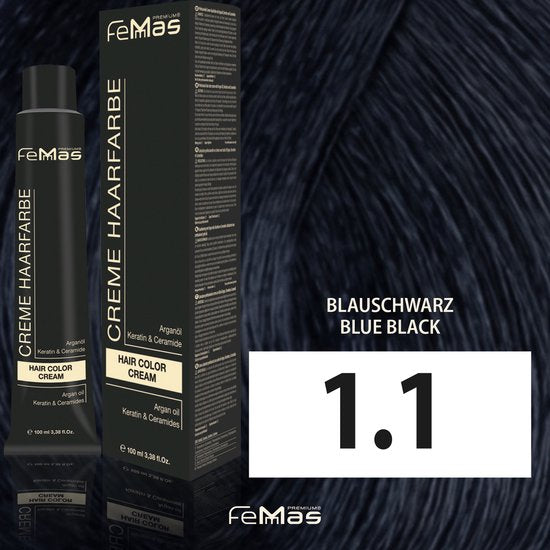 Femmas (1.1) - Haarverf - Blauw Zwart - 100ml
