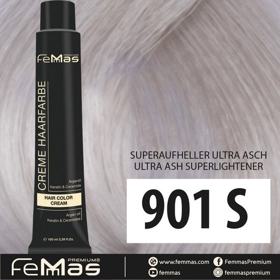 Femmas (901S) - Haarverf - Super Brightener Ultra Ash - 100ml