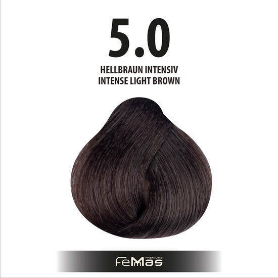Femmas (5.0) - Haarverf - Intensief Lichtbruin - 100ml