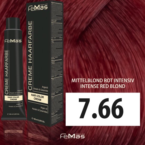 Femmas (7.66) - Haarverf - Medium Blond Rood Intens - 100ml
