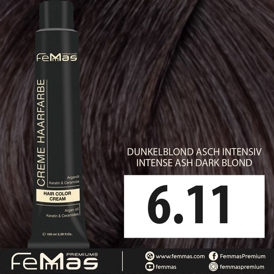 Femmas (6.11) - Haarverf - Intensieve donkere asblonde - 100ml