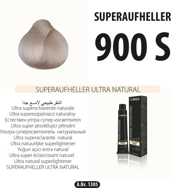 Femmas (900S) - Haarverf - Super Lightener Ultra Natuurlijk - 100ml