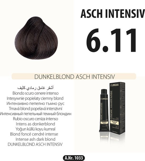 Femmas (6.11) - Haarverf - Intensieve donkere asblonde - 100ml