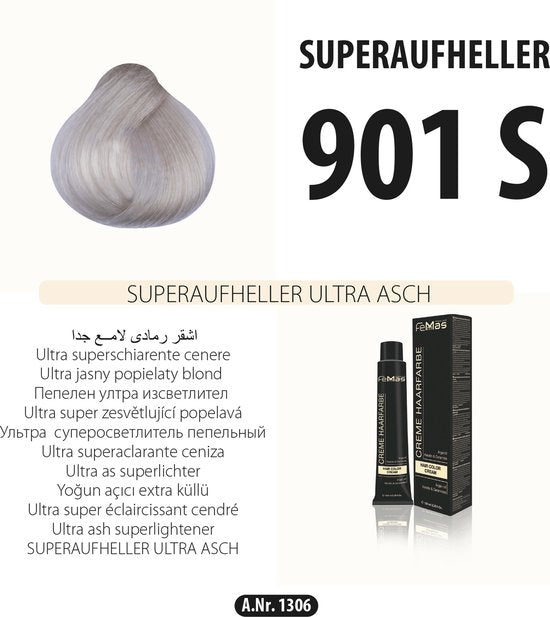 Femmas (901S) - Haarverf - Super Brightener Ultra Ash - 100ml