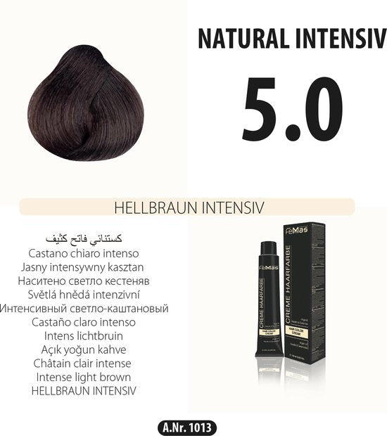 Femmas (5.0) - Haarverf - Intensief Lichtbruin - 100ml