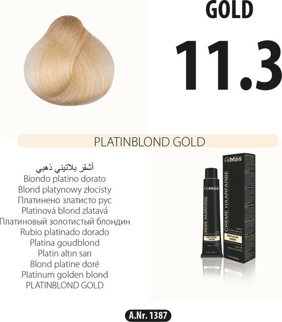 Femmas (11.3) - Haarverf - Licht Platina Blond Goud - 100ml