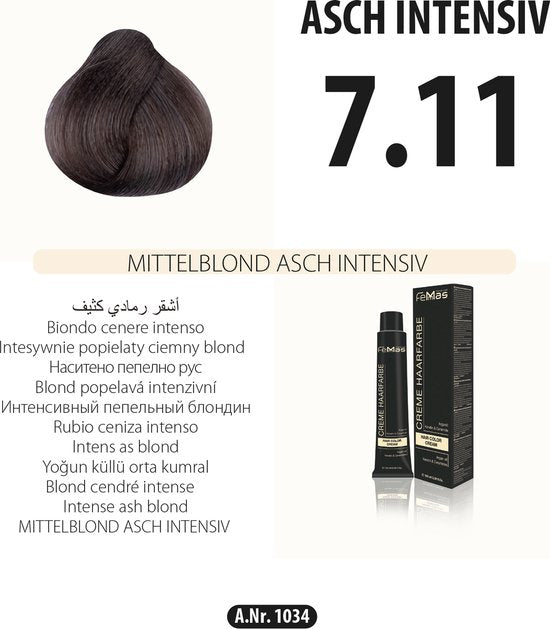 Femmas (7.11) - Haarverf - Medium Blonde As Intensief - 100ml