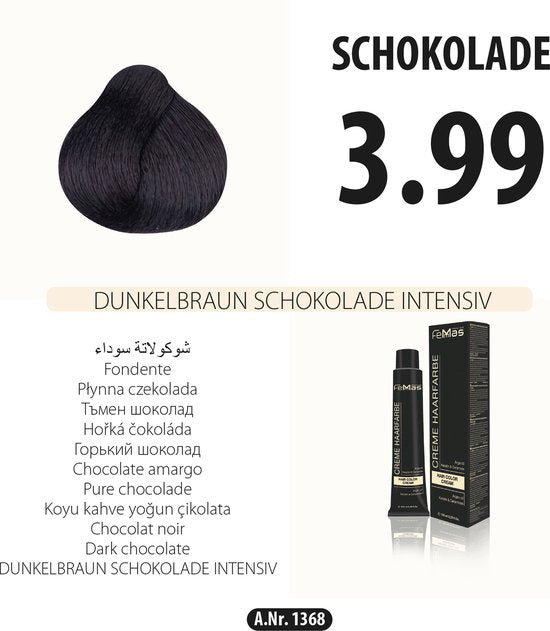 Femmas (3.99) - Haarverf - Intens donkere chocoladebruin - 100ml