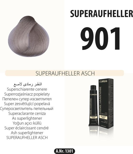 Femmas (901) - Haarverf - Super Brightener Ash - 100ml