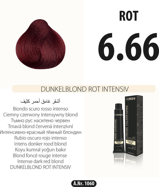Femmas (6.66) - Haarverf - Intense Rode Donkerblond - 100ml