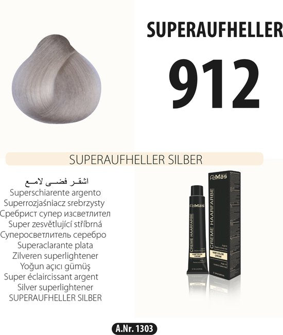 Femmas (912) - Haarverf - Super Brightener Zilver - 100ml