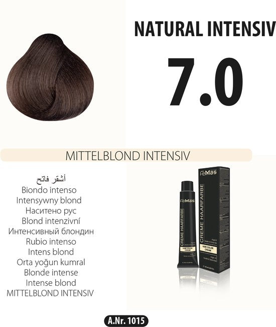 Femmas (7.0) - Haarverf - Middenblond Intensief 100ml