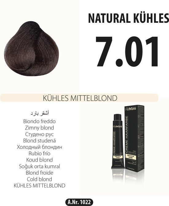 Femmas (7.01) -Haarverf - Koel Middenblond - 100ml