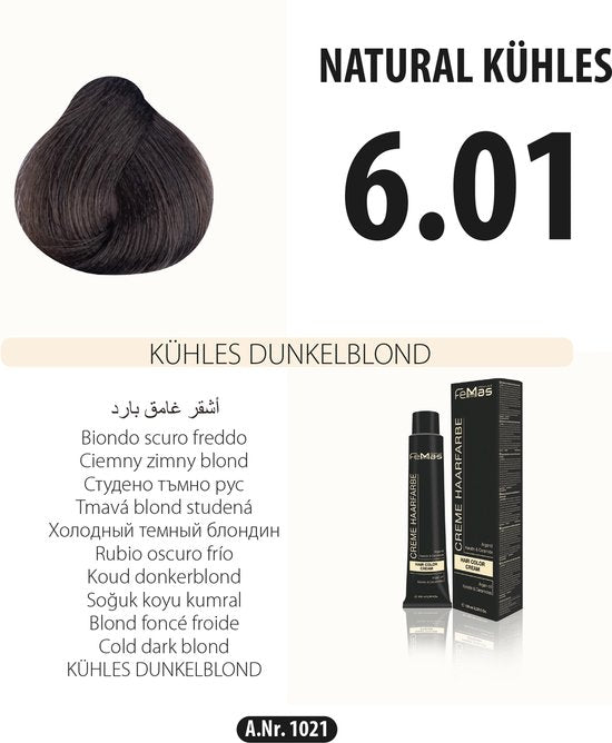 Femmas (6.01) - Haarverf - Koel Donkerblond - 100ml