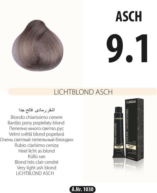 Femmas (9.1) - Haarverf - Lichtblond As - 100ml