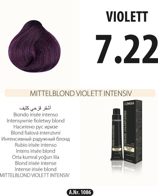 Femmas (7.22) - Haarverf - Middenblond Violet Intensief - 100ml