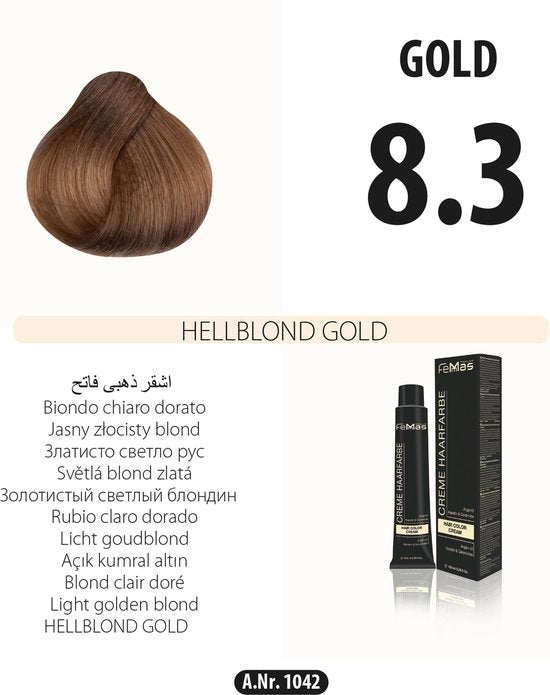 FemMas (8.3) - Haarverf - Lichtblond Goud - 100ml