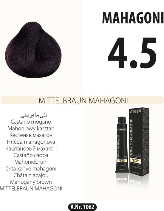 Femmas (4.5) - Haarverf -Medium mahoniebruin - 100ml