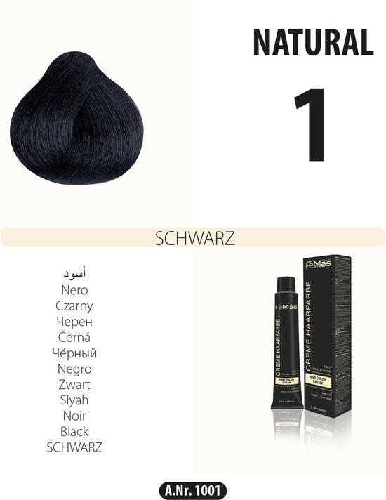 Femmas (1) - Haarverf - Zwart - 100ml