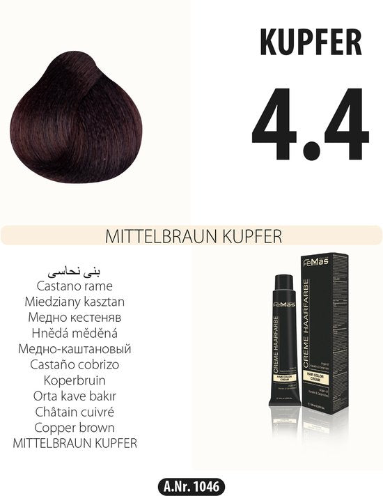 Femmas (4.4) - Haarverf - Medium koperbruin - 100ml