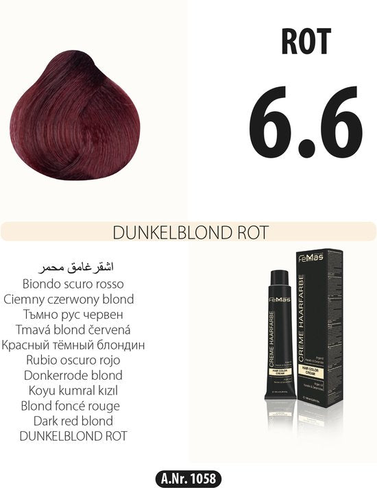 Femmas (6.6) - Haarverf - Donkerblond rood - 100ml