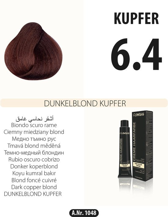Femmas (6.4) - Haarverf - Donkerblond Koper - 100ml