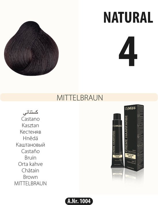 Femmas (4) - Haarverf - middenbruin 100ml