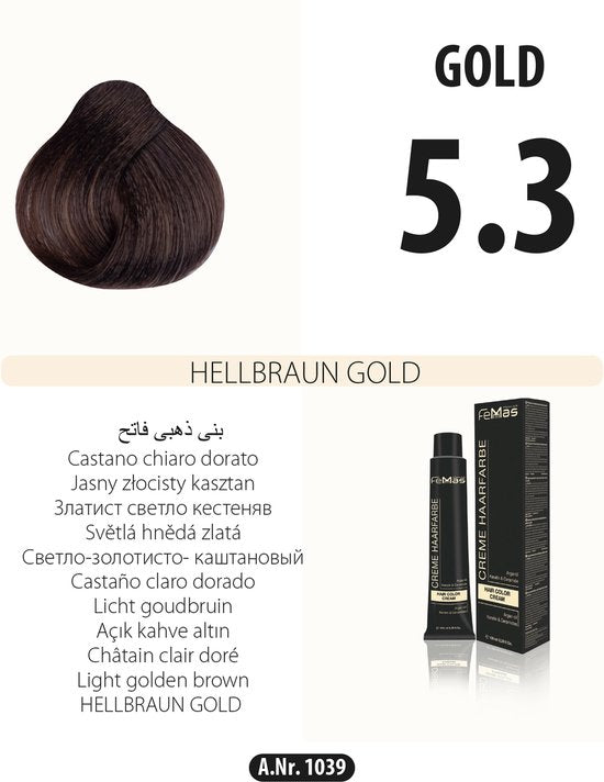 Femmas (5.3) - Haarverf - Licht Goudbruin - 100ml