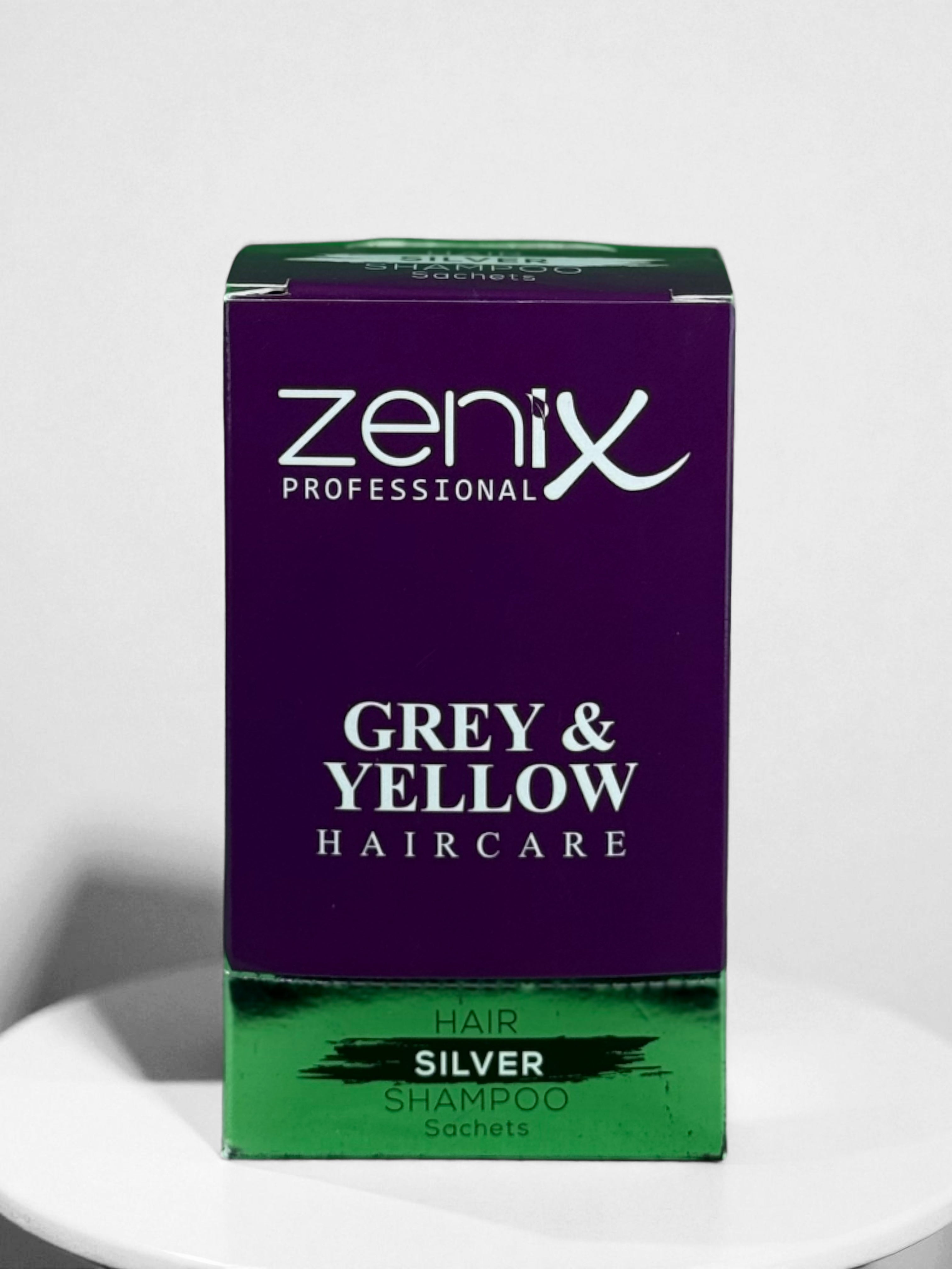 ZENIX Grau & Gelb Haarpflege Silber Shampoo Tütchen
