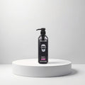 Gummy Professional After Shave Cream & Cologne Exotic in a black pump bottle with a white label featuring a beard graphic.