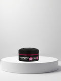 Cosmetigo.be Gummy Professional Styling Wax Gloss Extra Hold pot met roze en zwarte details, 100ml, voor glanzend en gefixeerd haar.
