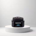 Gummy Professional Hairgel Gel Wax with maximum hold for extreme looks. Black jar with blue and white label.