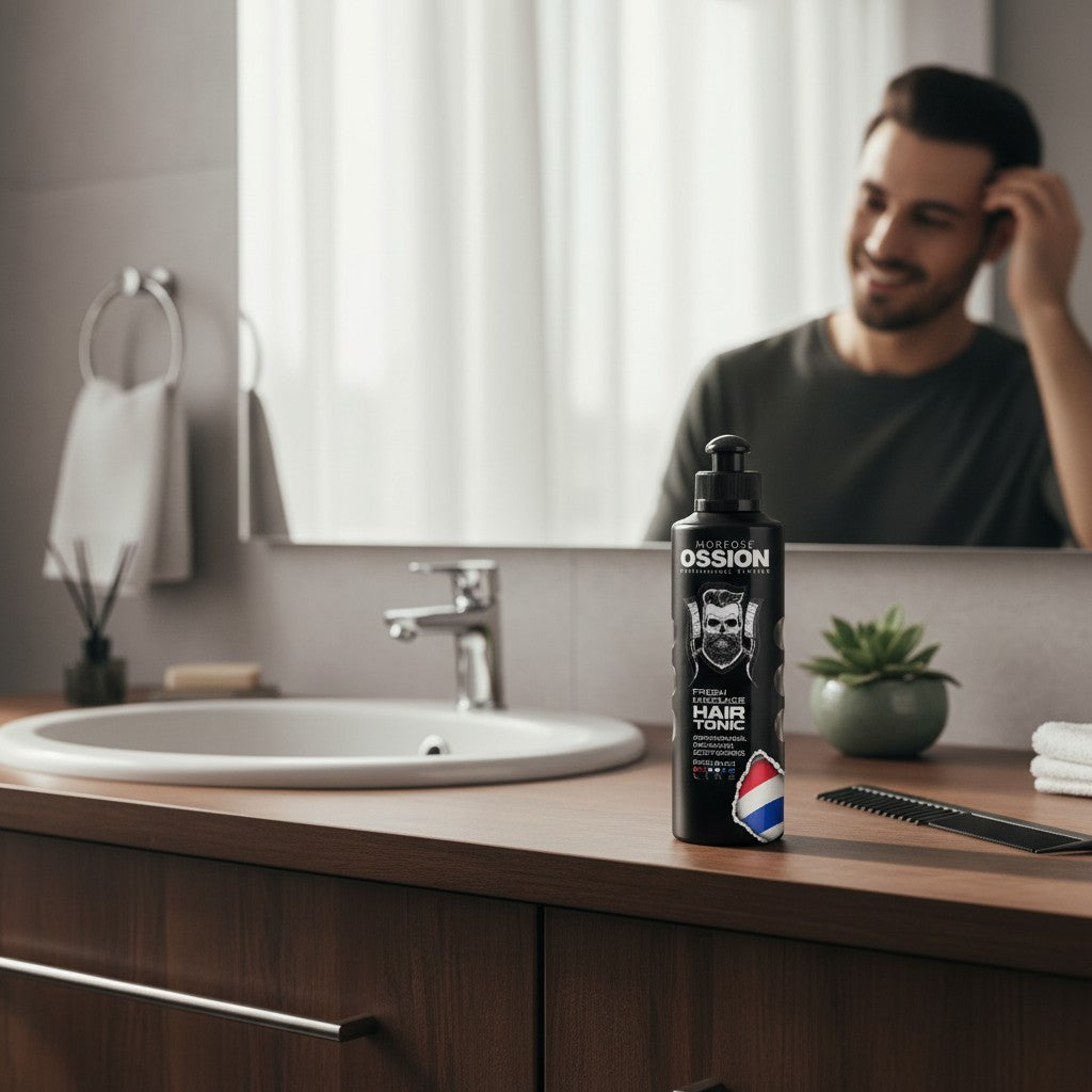 Cosmetigo.be Morfose Ossion Fresh Massage Haar Tonic voor mannen, verfrissend en ontspannend voor de hoofdhuid.