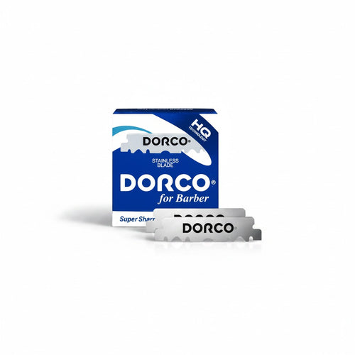 cosmetigo.be Dorco Double Edge scheermesjes voor barbiers, gemaakt van RVS met HQ Technologie voor extra scherpte.