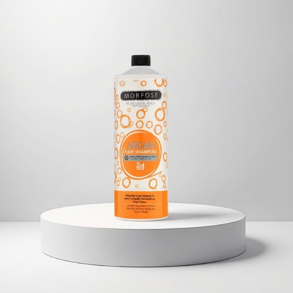 Morfose Argan Haarshampoo 2-in-1 voor gekleurd haar, met arganolie voor voeding en glans.