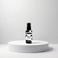 cosmetigo.be Morfose Milk Therapy Keratine Serum in a black and white cow print bottle with pump dispenser.