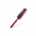 cosmetigo.be Rodeo Professioneel Rond Borstel 1018 met rood houten handvat en zwarte borstelharen voor volume en vorm.