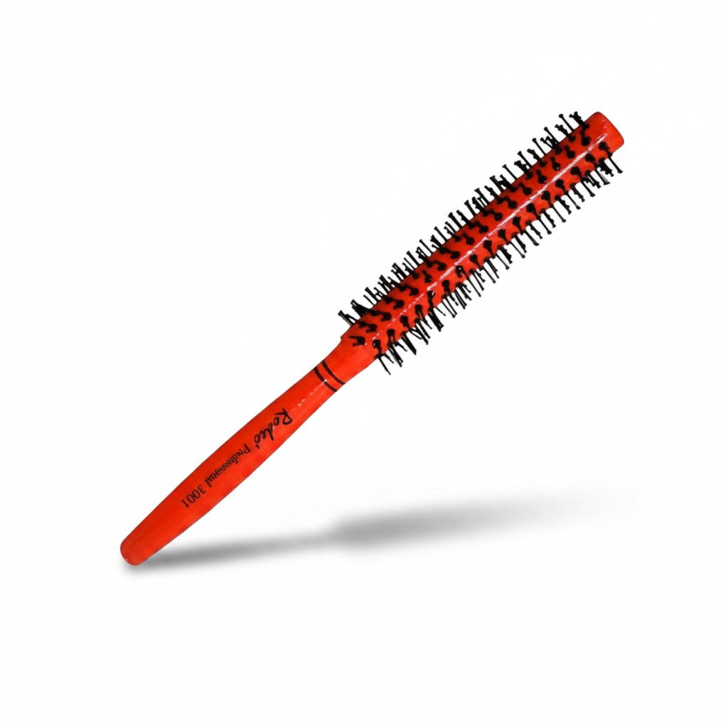 cosmetigo.be Rodeo Professional 3001 small orange round hair brush with black bristles for styling and volume